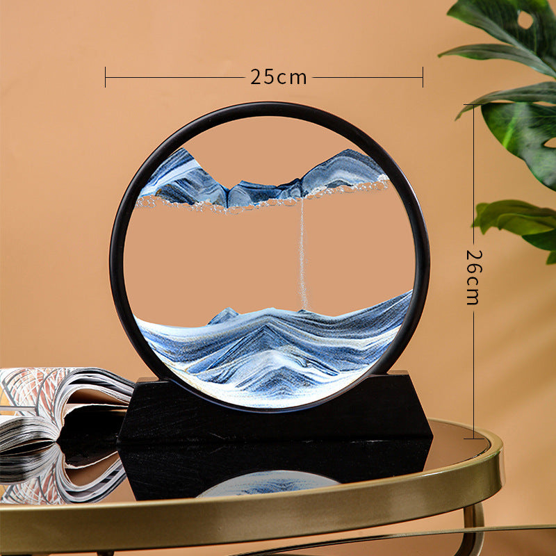 3D Quicksand Painting Hourglass: Artistic Ornament for Home & Office Decor