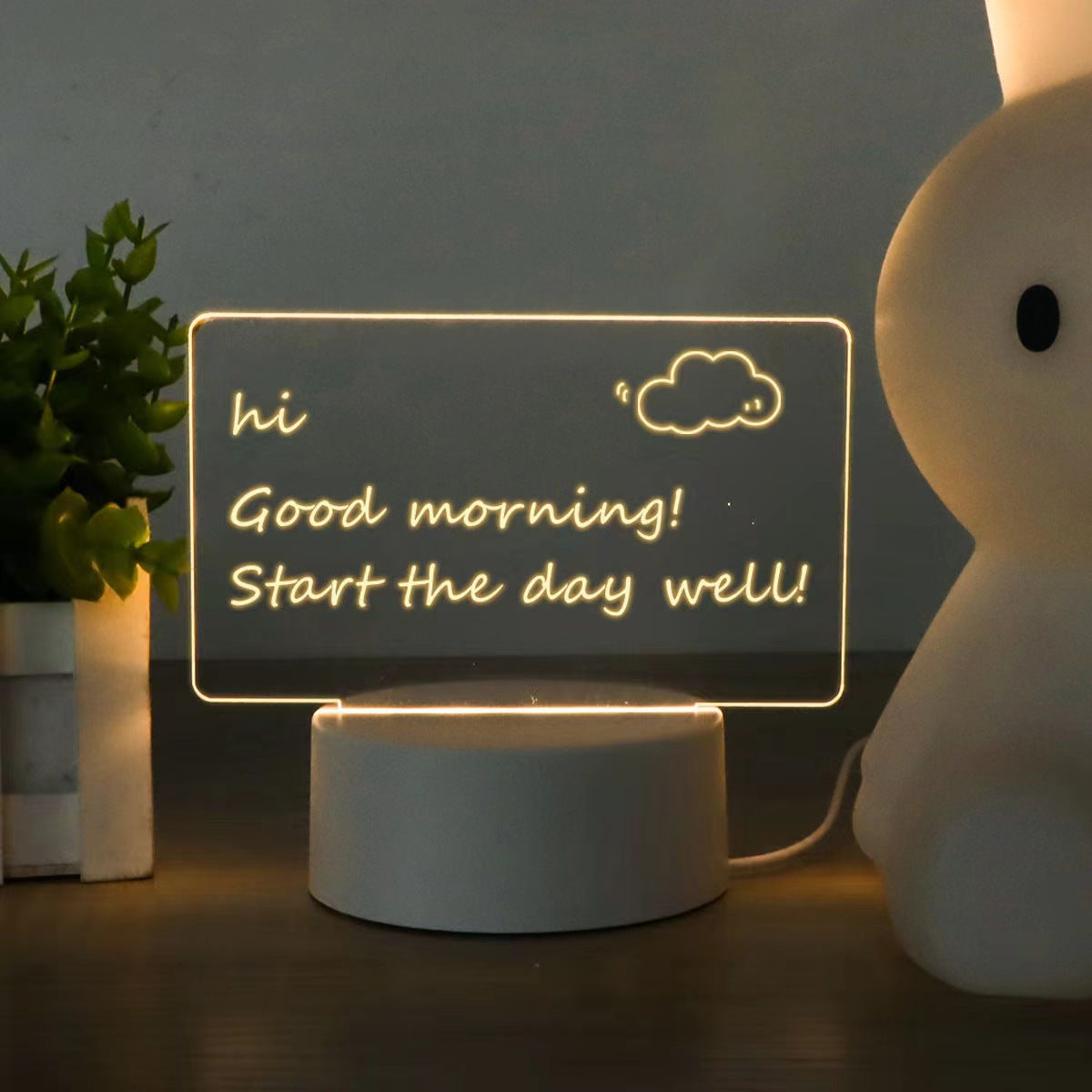 3D Message Board Night Light: DIY Handwriting Tablet Lamp with USB