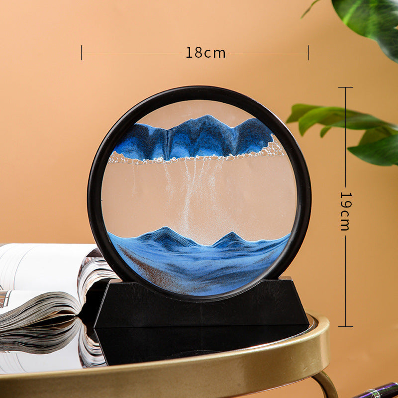 3D Quicksand Painting Hourglass: Artistic Ornament for Home & Office Decor