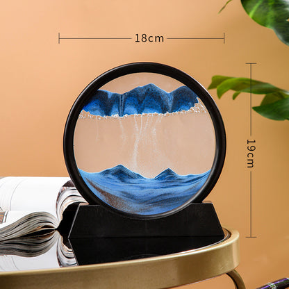 3D Quicksand Painting Hourglass: Artistic Ornament for Home & Office Decor